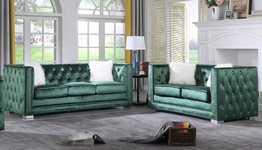 Green Velvet Sofa