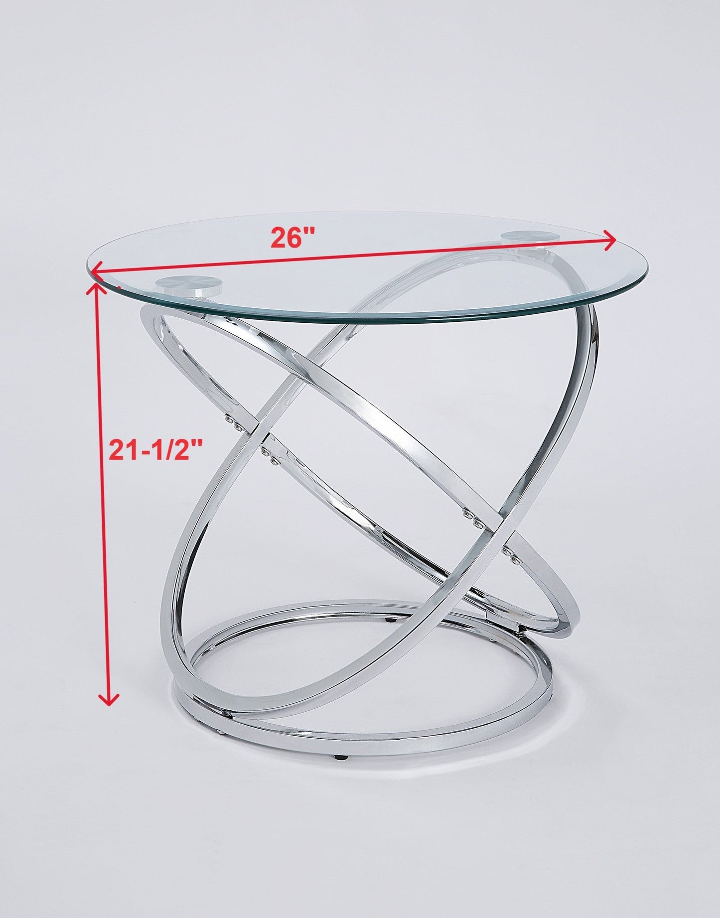 Aura Chrome 3-Piece Coffee Table Set