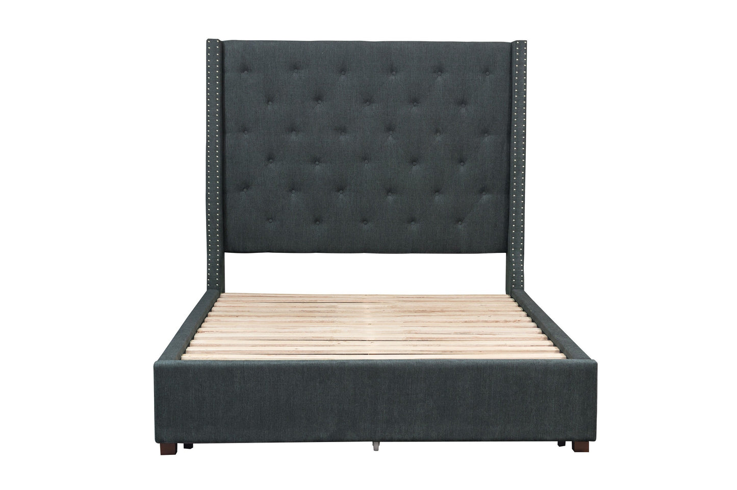 Fairborn Gray Full Upholstered Storage Platform Bed