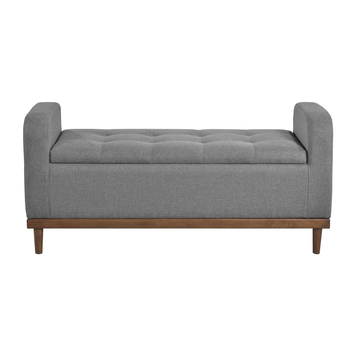 Brigitte Gray Lift Top Storage Bench