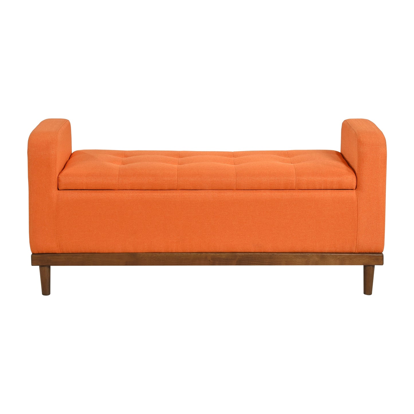 Brigitte Orange Lift Top Storage Bench