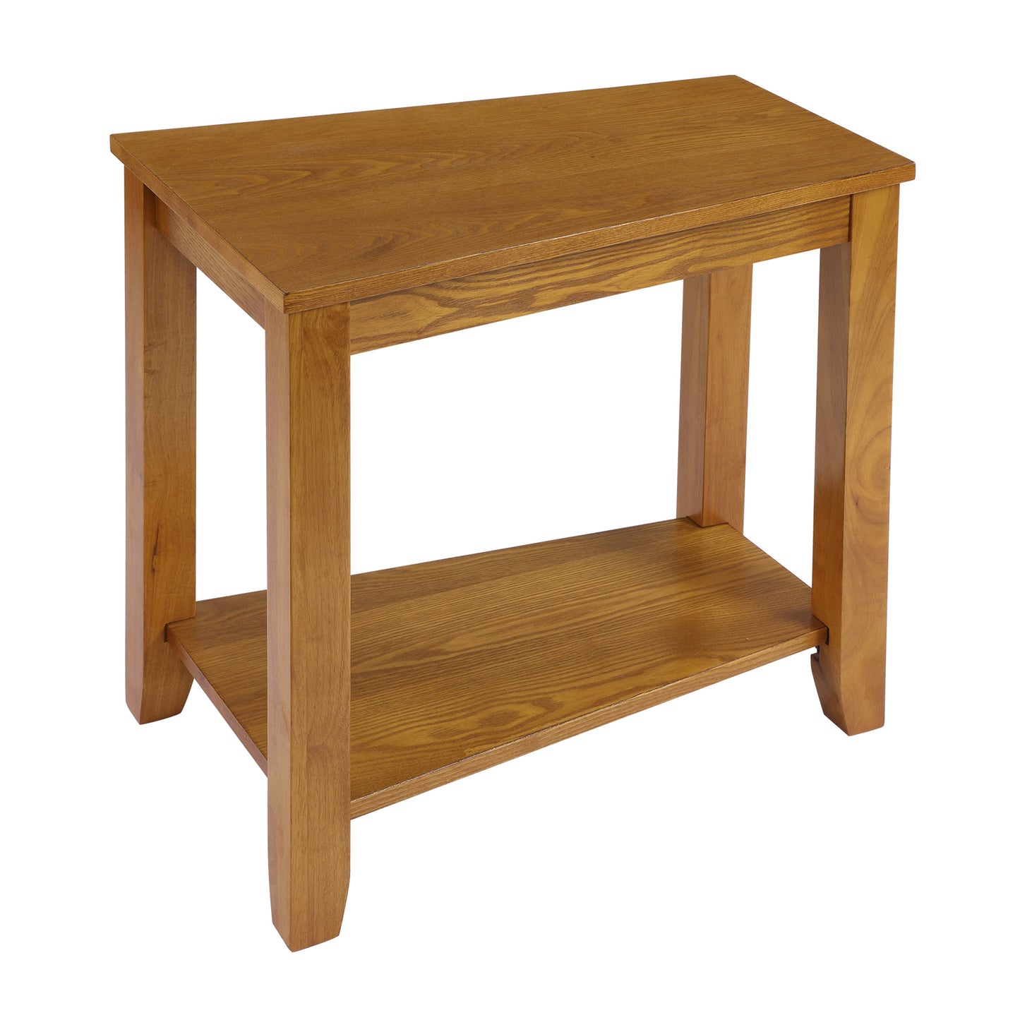 Elwell Oak Chairside Table