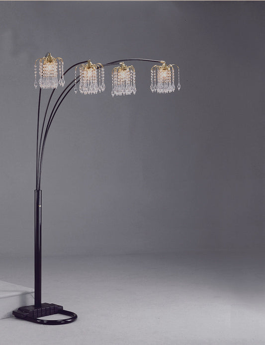Rain Drop Arc Black 84" Floor Lamp