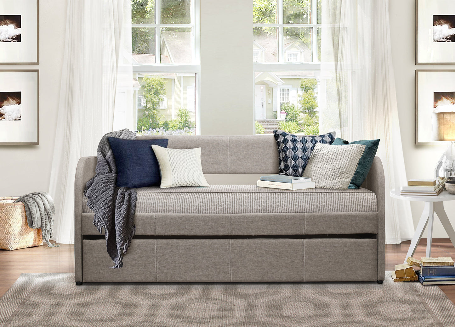 Roland Gray Daybed with Trundle