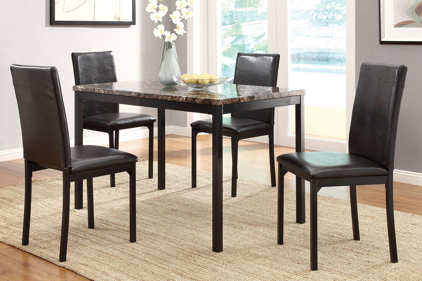 marble top dining set