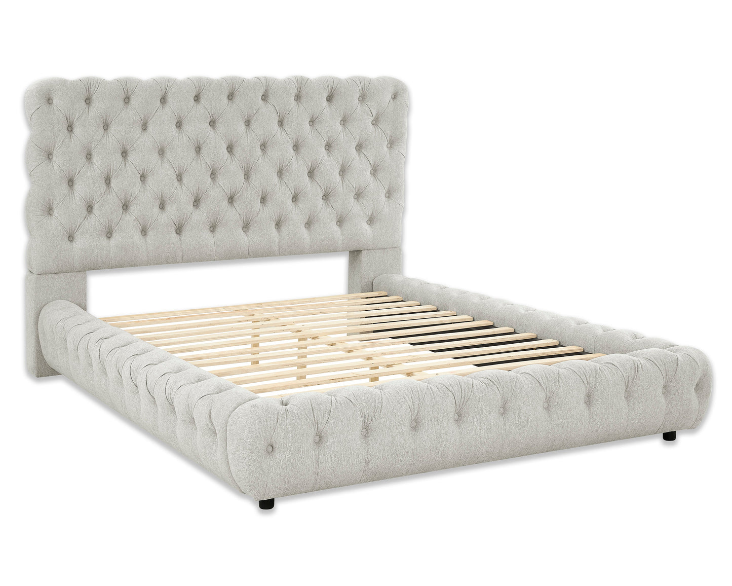 Flory Dove Queen Upholstered Platform Bed