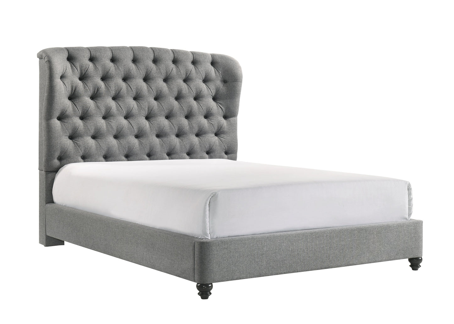 Linda Gray Queen Upholstered Panel Bed