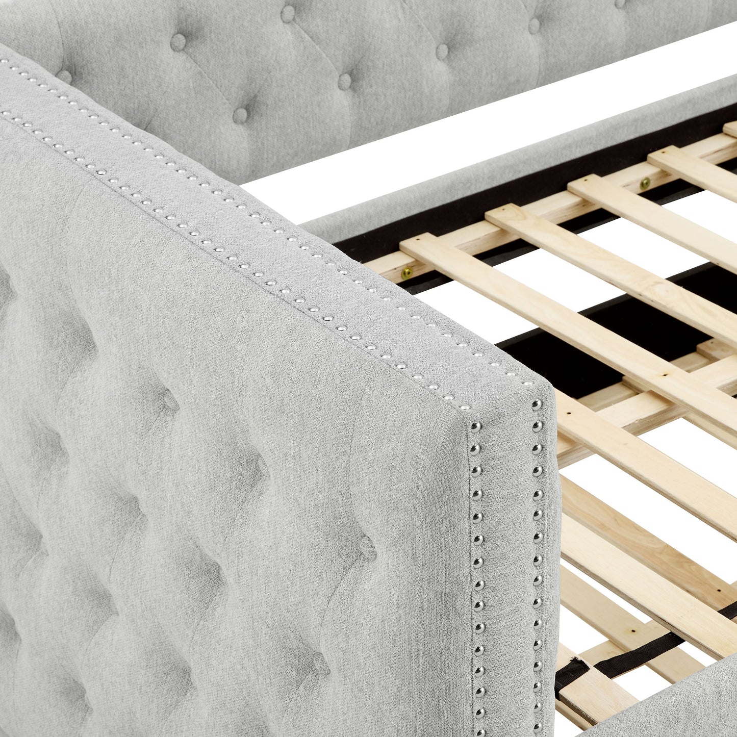 Trina Dove Gray Twin Daybed with Trundle