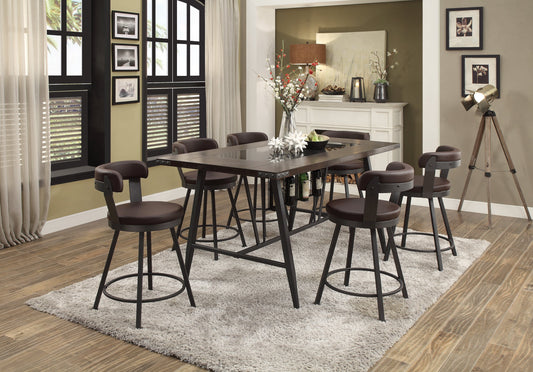 Appert Brown/Dark Gray Counter Height Set