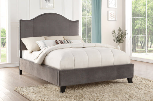 Carlow Gray Camelback Queen Bed