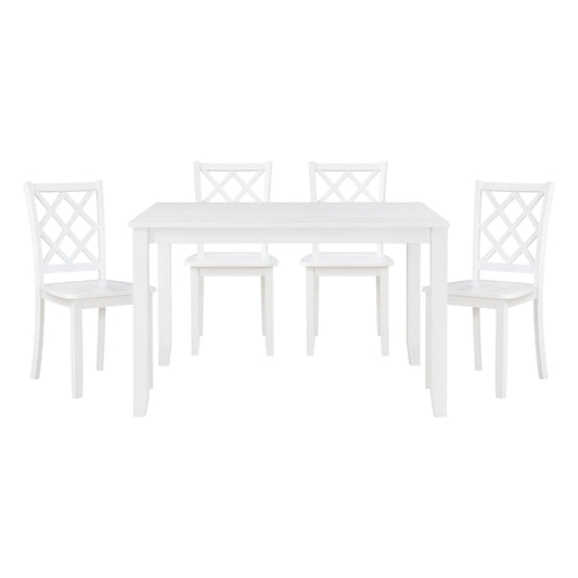 Astoria White 5-Piece Pack Dinette Set