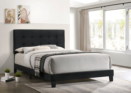 Misty Black King Platform Bed