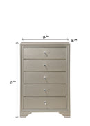 Lyssa Champagne LED Upholstered Panel Bedroom Set