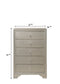 Lyssa Champagne LED Upholstered Panel Bedroom Set