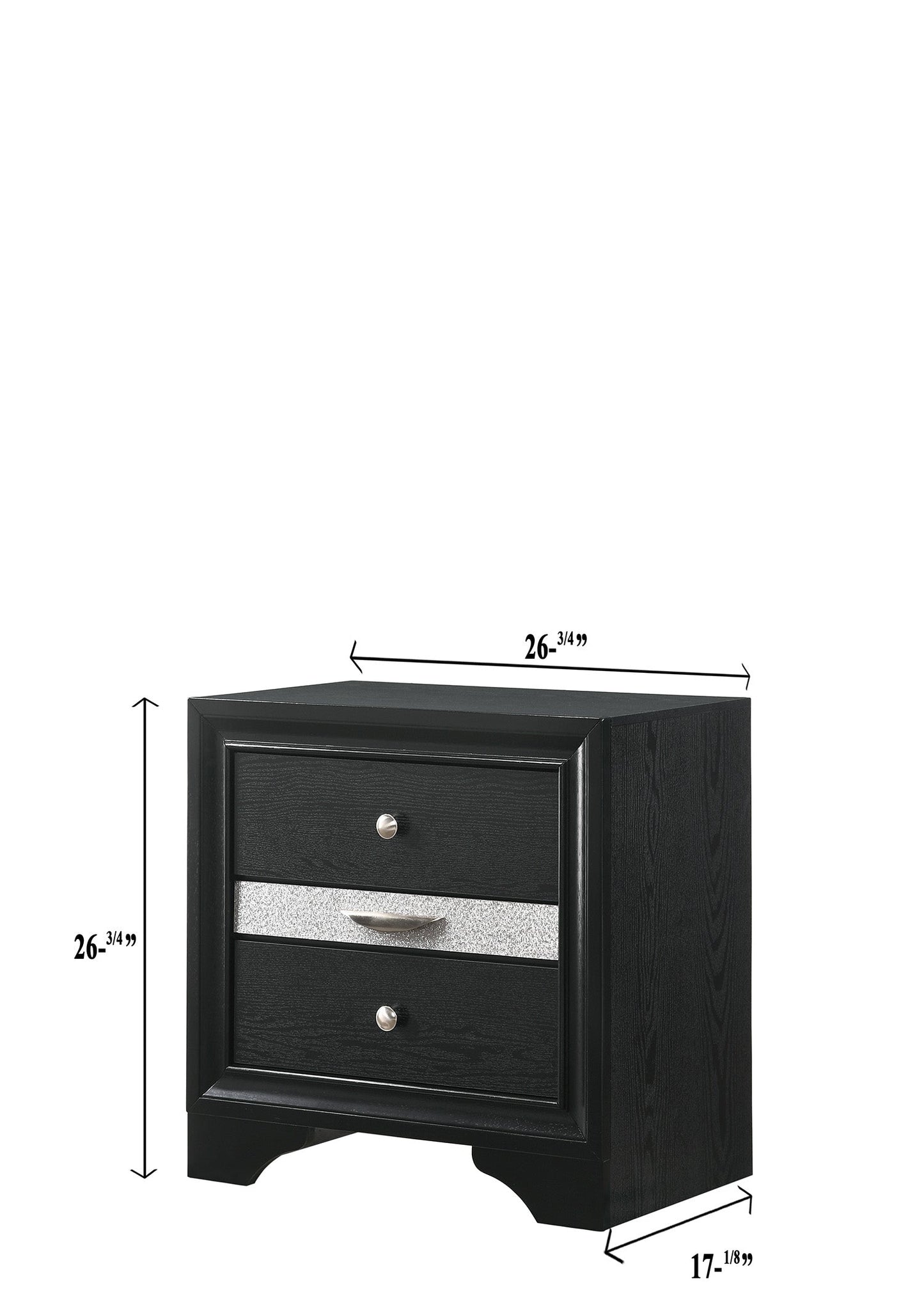 Regata Black/Silver Nightstand