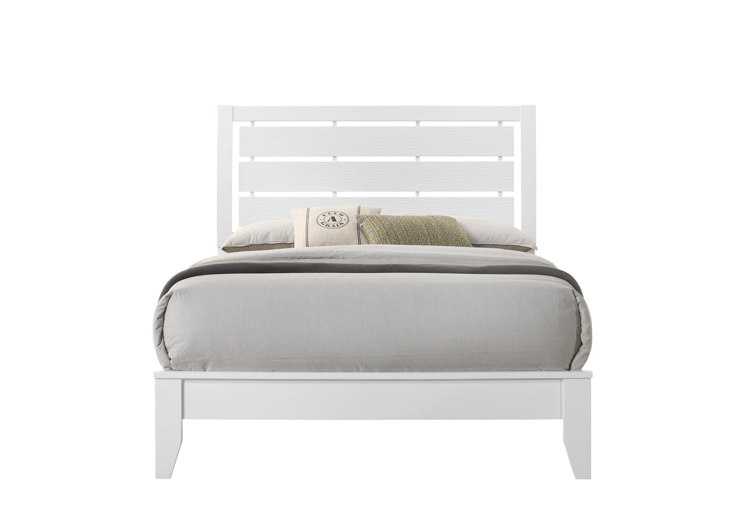 Evan White Full Panel Bed