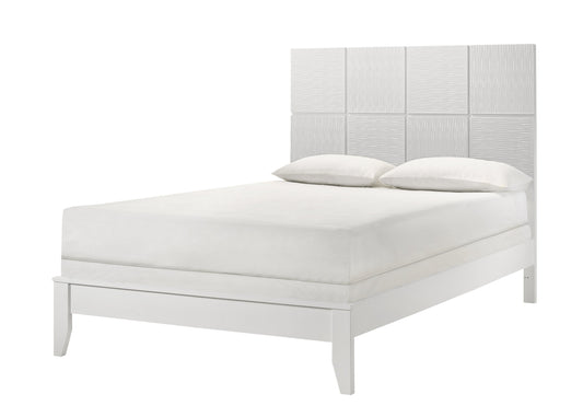 Denker White King Panel Bed