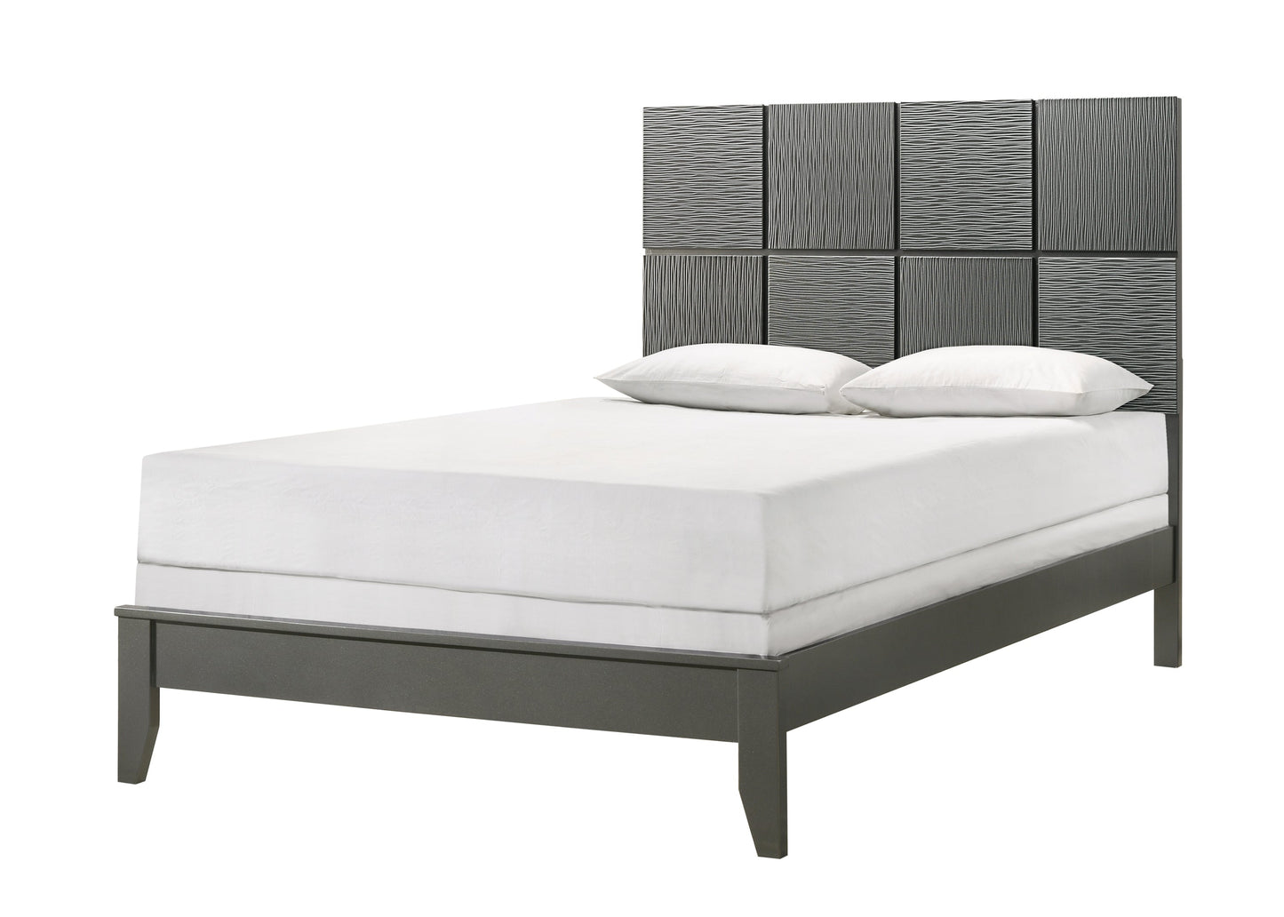 Denker Gunmetal Queen Panel Bed