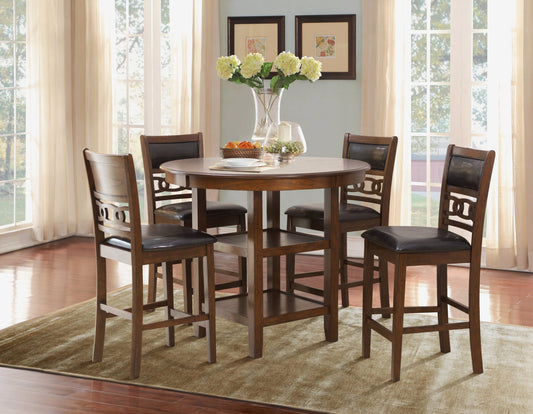 Savor Brown 5-Piece Counter Height Set
