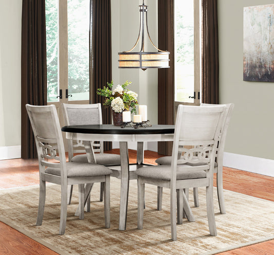 white 5 piece dining set