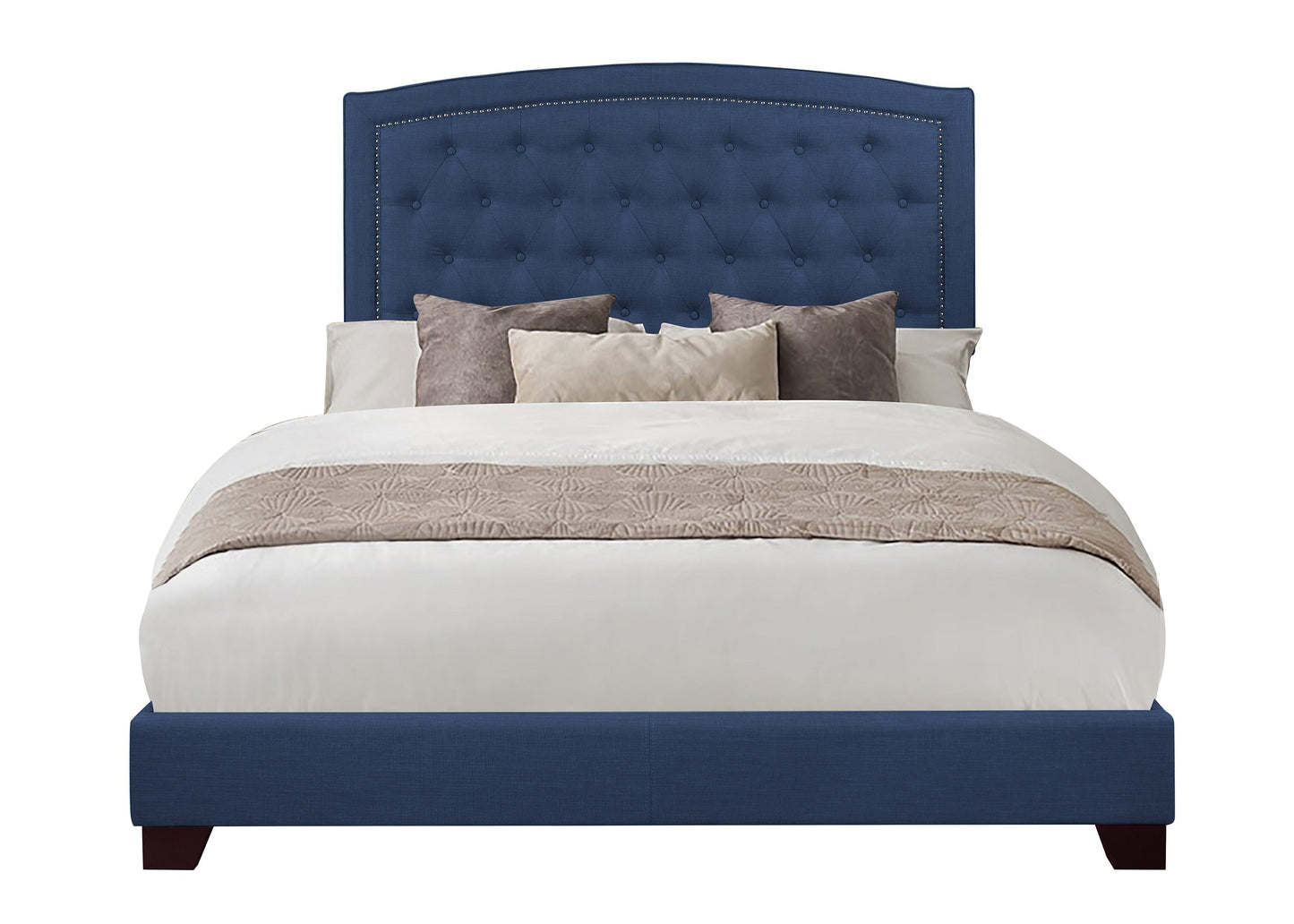 Linda Blue Full Upholstered Bed