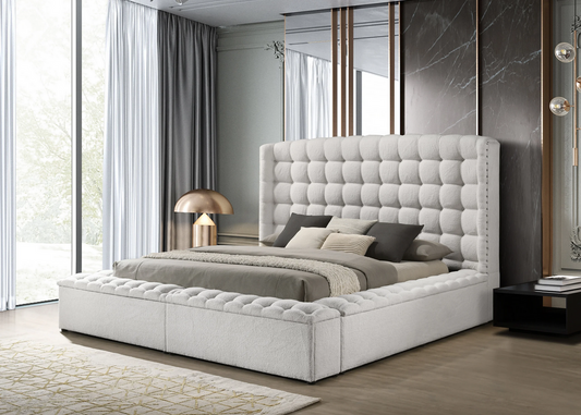 Madonna White King Bed