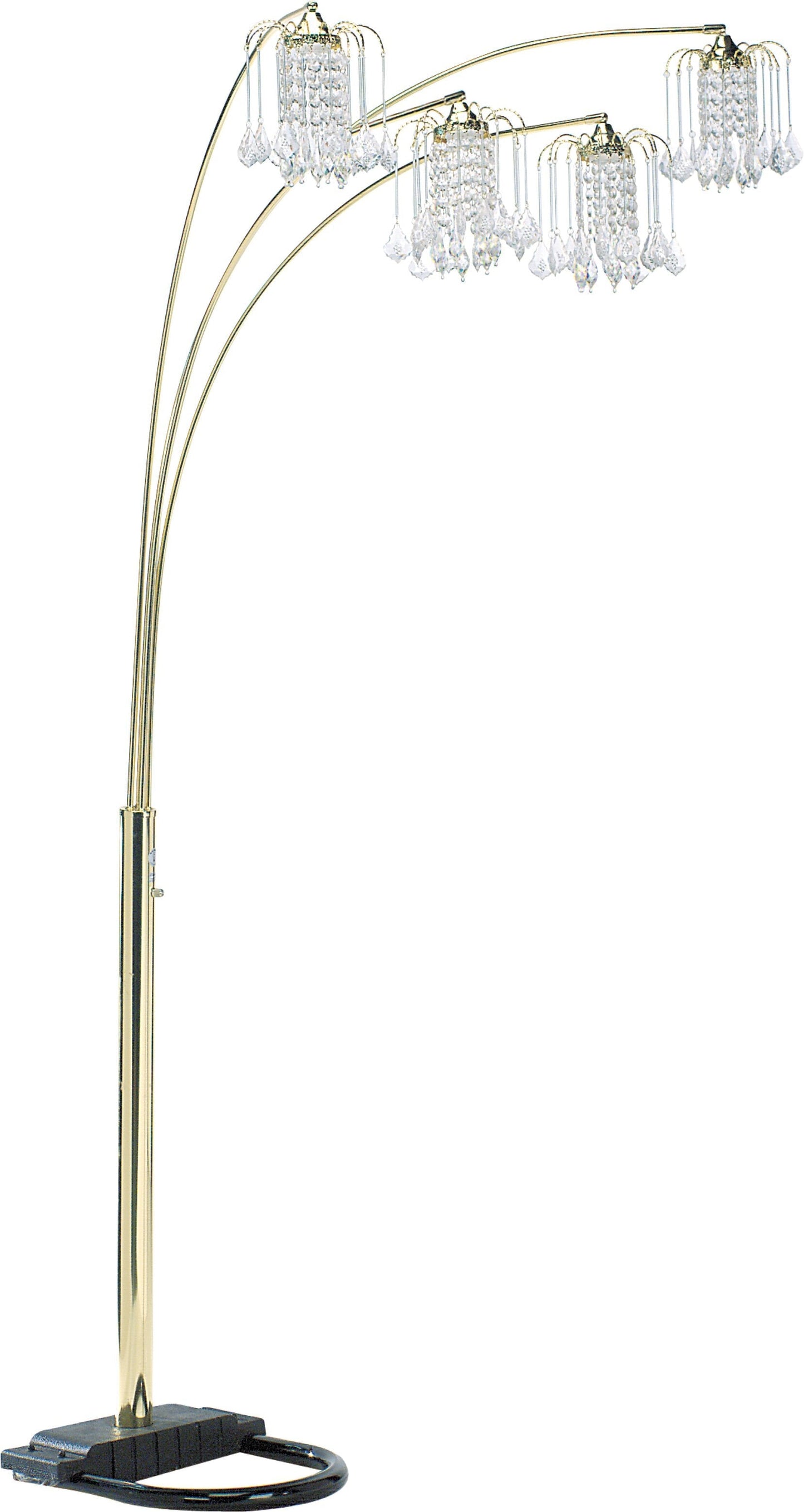 Rain Drop Arc Gold 84" Floor Lamp