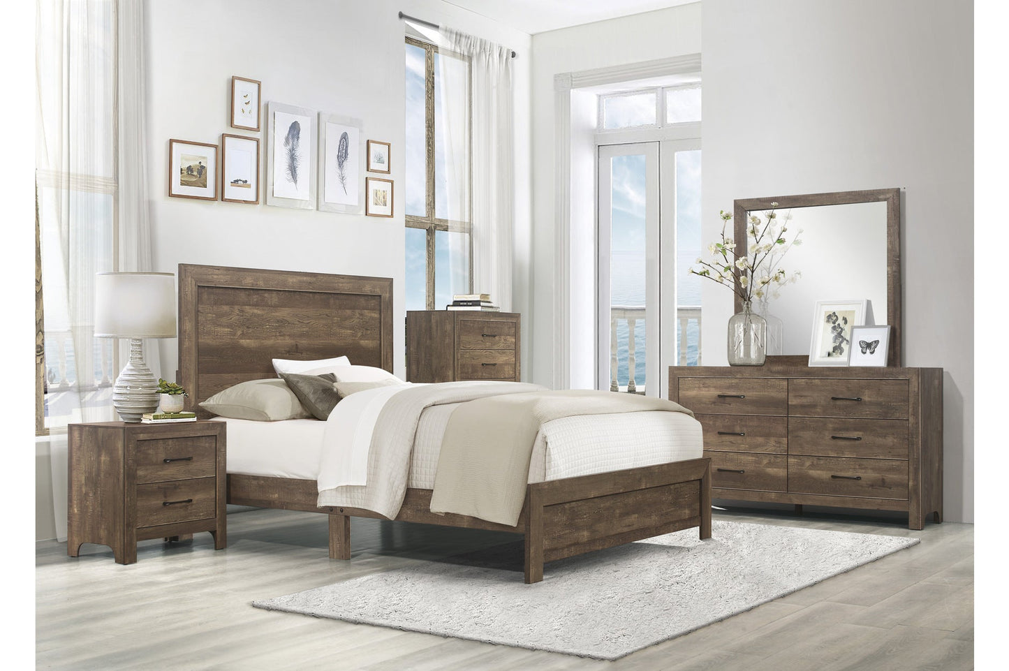 Corbin Brown Queen Panel Bed