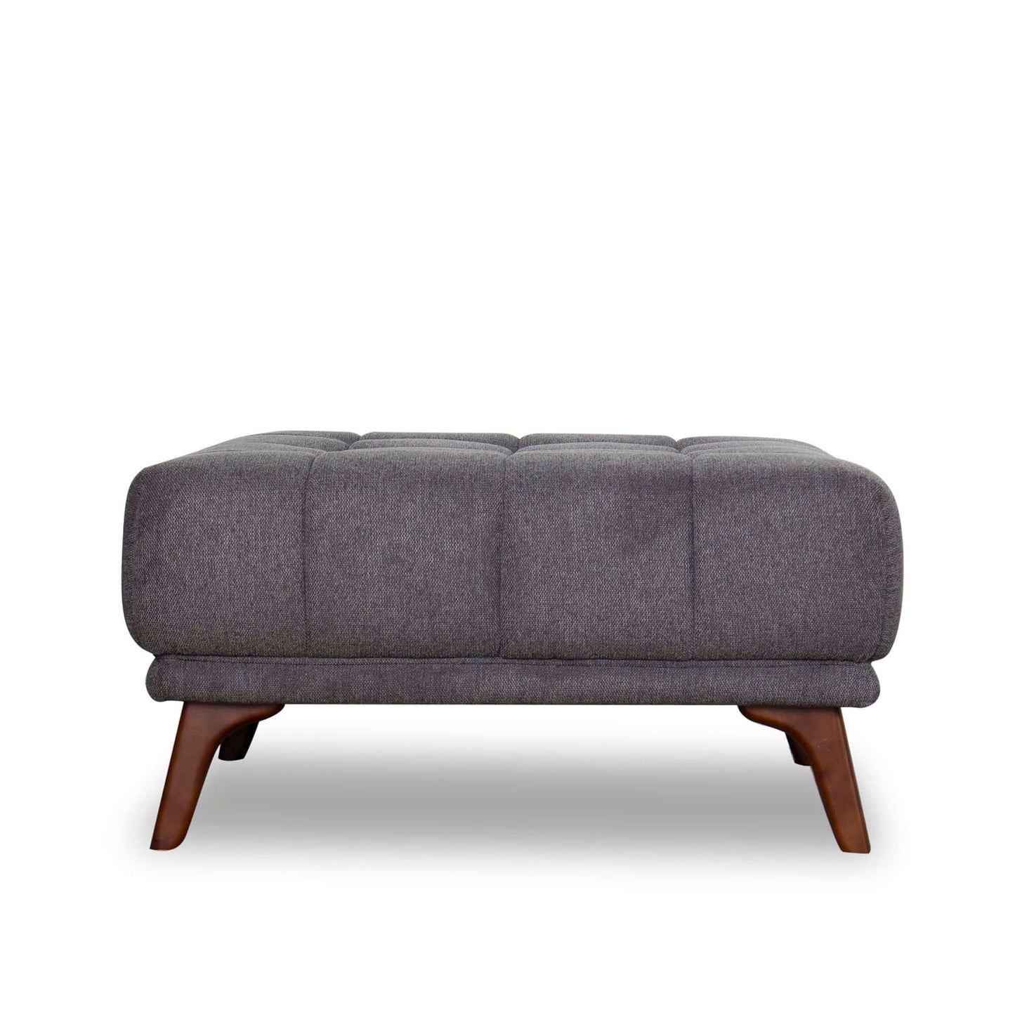Kano Light Gray Linen Square Upholstered Ottoman
