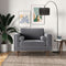 Fordham Grey Velvet Lounge Chair