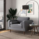 Fordham Grey Velvet Lounge Chair