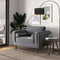 Fordham Grey Velvet Lounge Chair