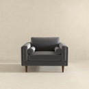 Fordham Grey Velvet Lounge Chair