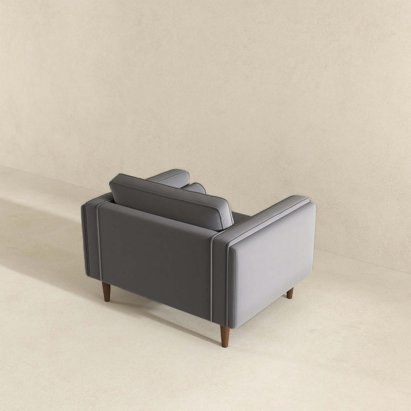 Fordham Grey Velvet Lounge Chair