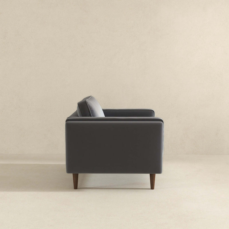 Fordham Grey Velvet Lounge Chair