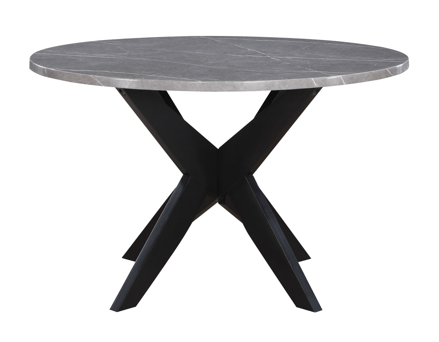 Amy 5-Piece Faux-Marble 48-inch Round Dining Set