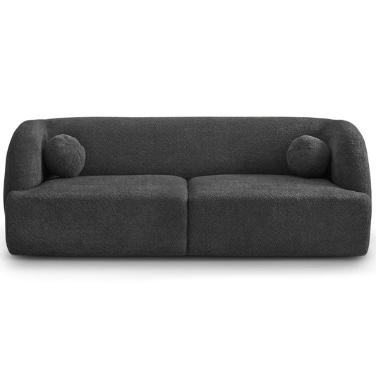 Anna French Boucle Sofa Grey