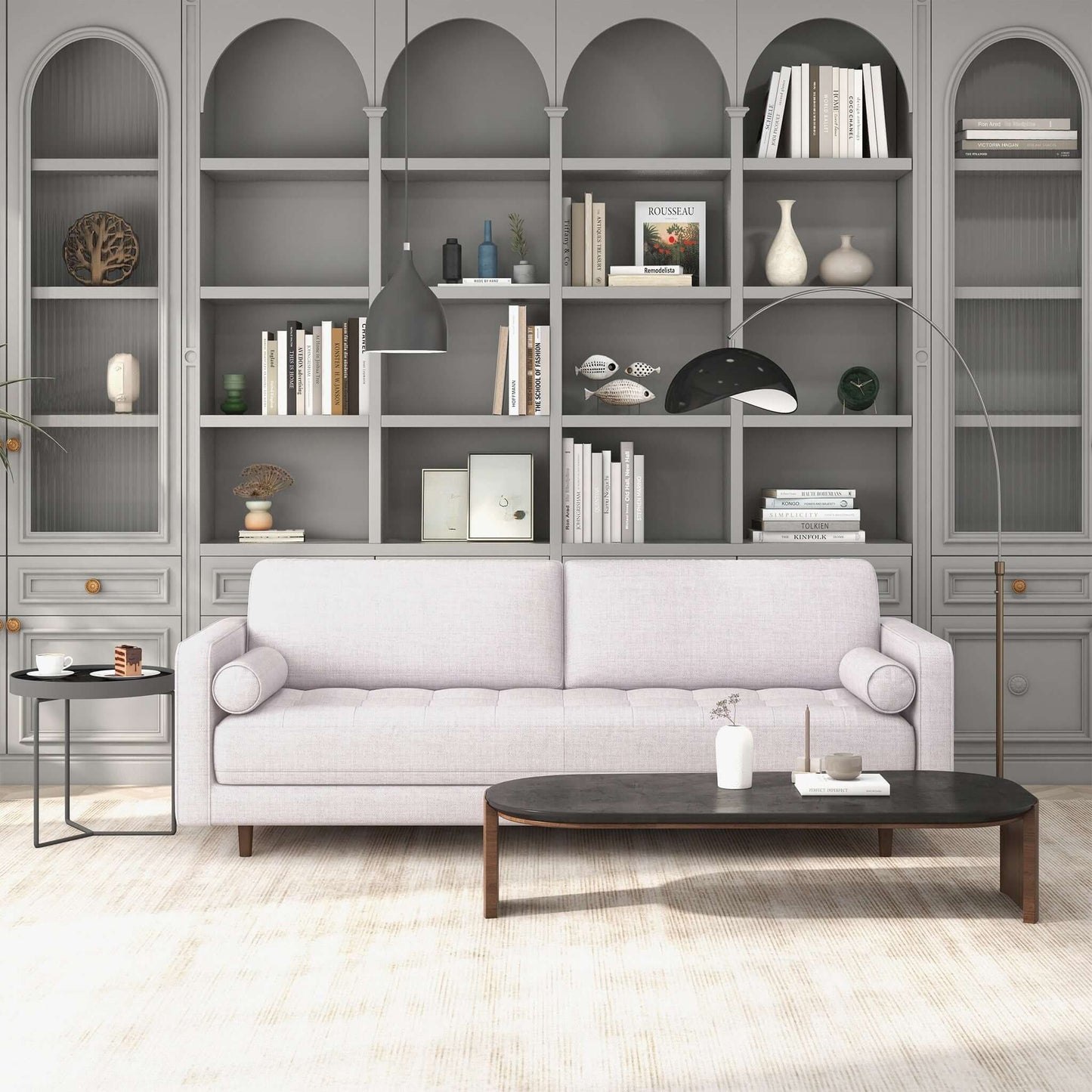 Daphne Beige Linen Sofa