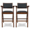 Athena Counter Chair in Black Leather