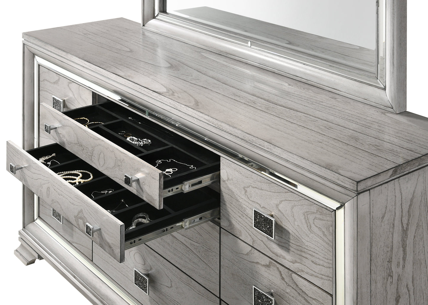 Vail Gray Bedroom Mirror (Mirror Only)