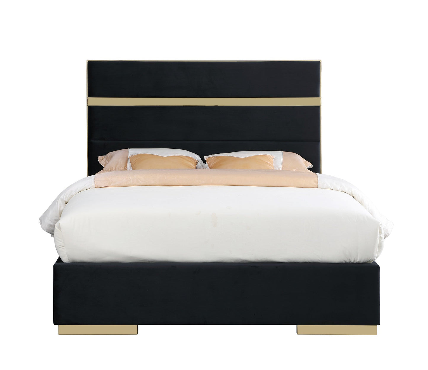 Cartier Black/Gold Queen Platform Bed