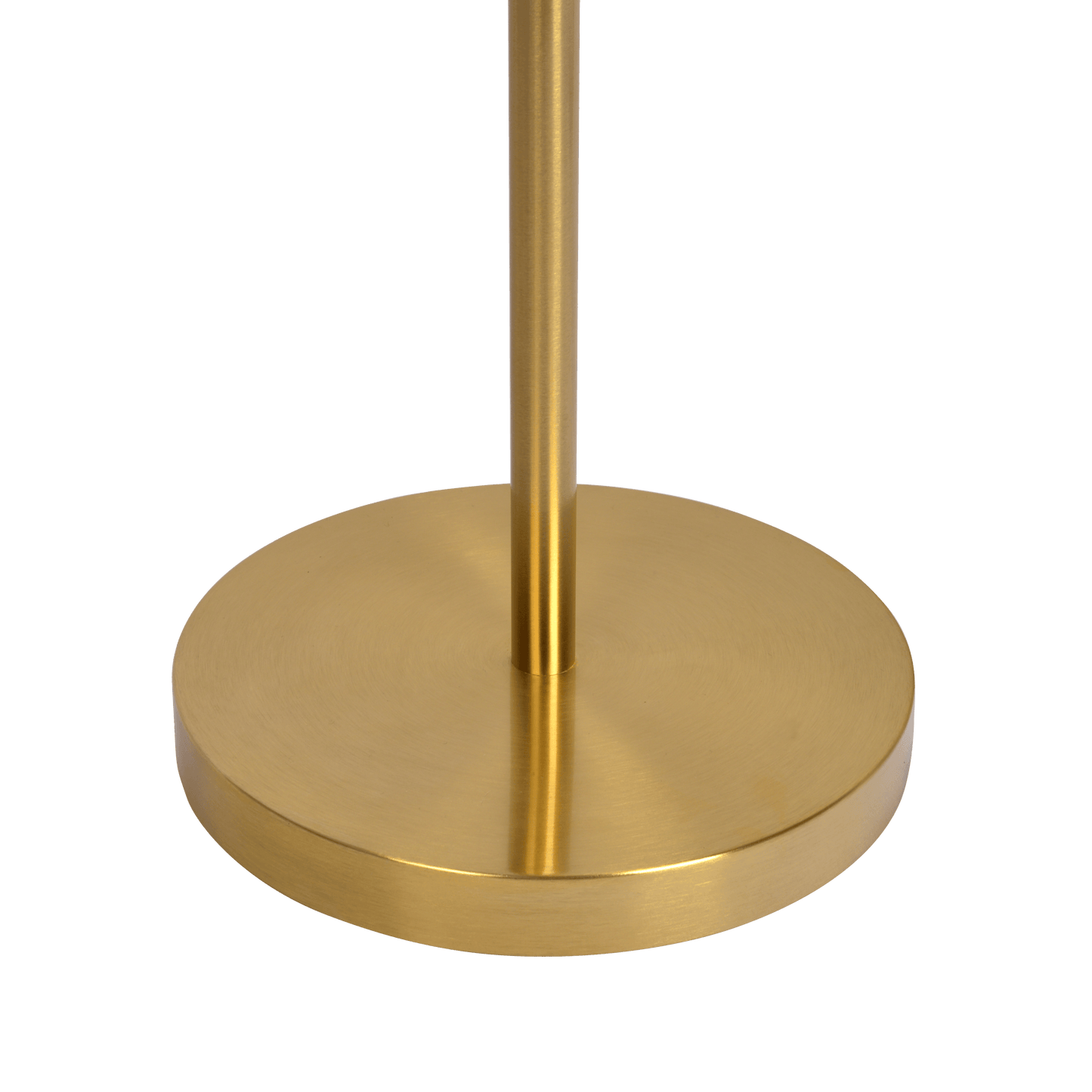 Brilliance Modern Gold Brush Floor Lamp, Opal Glass Shades and Round Metal Base