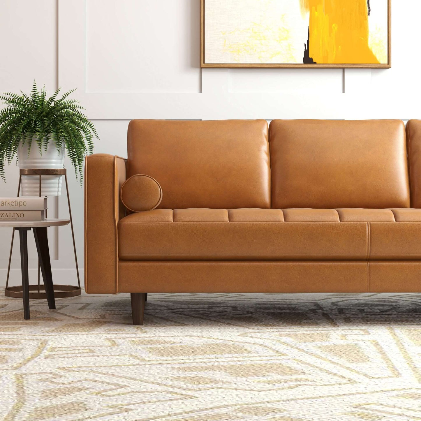 Tessa Tan Leather Sofa