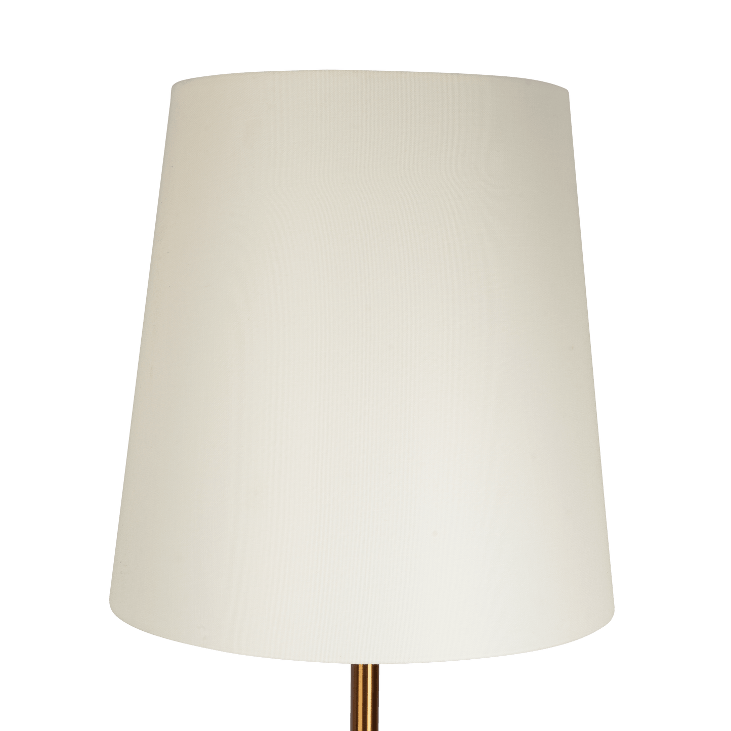 Celestial Modern Floor Lamp with Brass Accent Table with Large White Shade