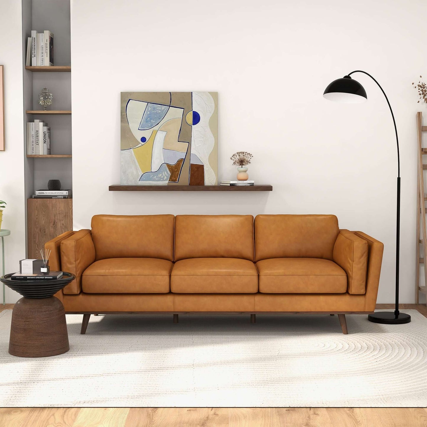 Ferre Tan Genuine Leather Sofa