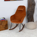Chloe Grey Linen Rocking Chair