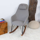 Chloe Grey Linen Rocking Chair
