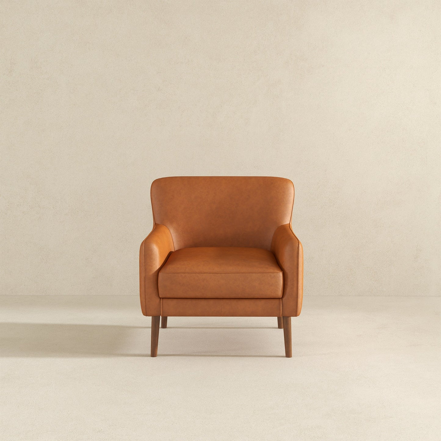 Claire Tan Genuine Leather Lounge Chair
