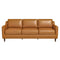 Cooper Mid Century Modern Tan Leather Sofa
