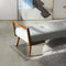 Cora Grey Fabric Bench